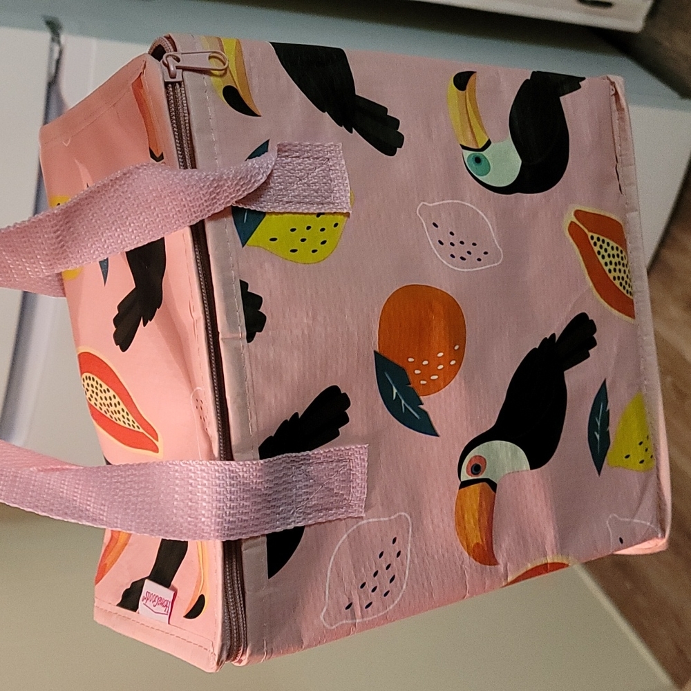 Tropical Tuscan Bird Fruit Insulated Lunchtote